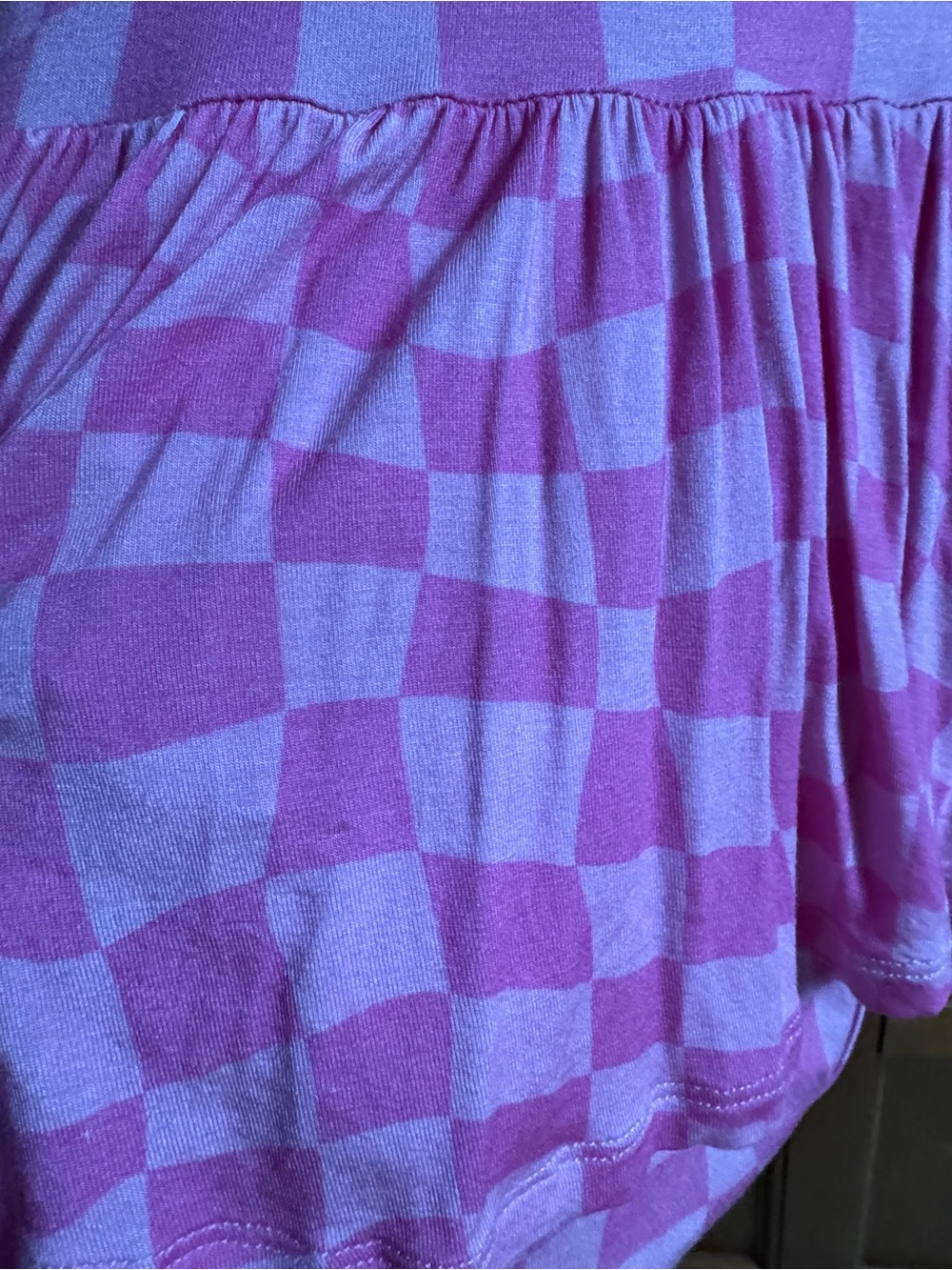 Bums & Roses Pink Checkerboard Ruffle Dress - Picture 5 of 5